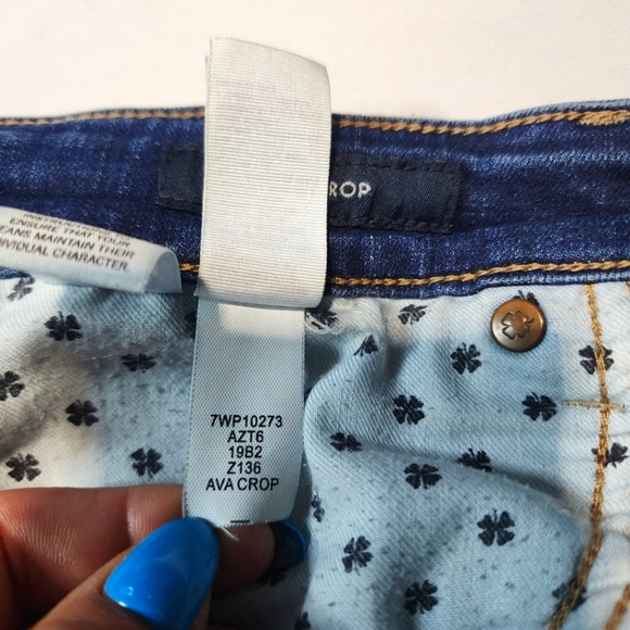 Lucky Brand Ava Crop Hi-Rise Jeans Size 4/27 Blue - Picture 5 of 5